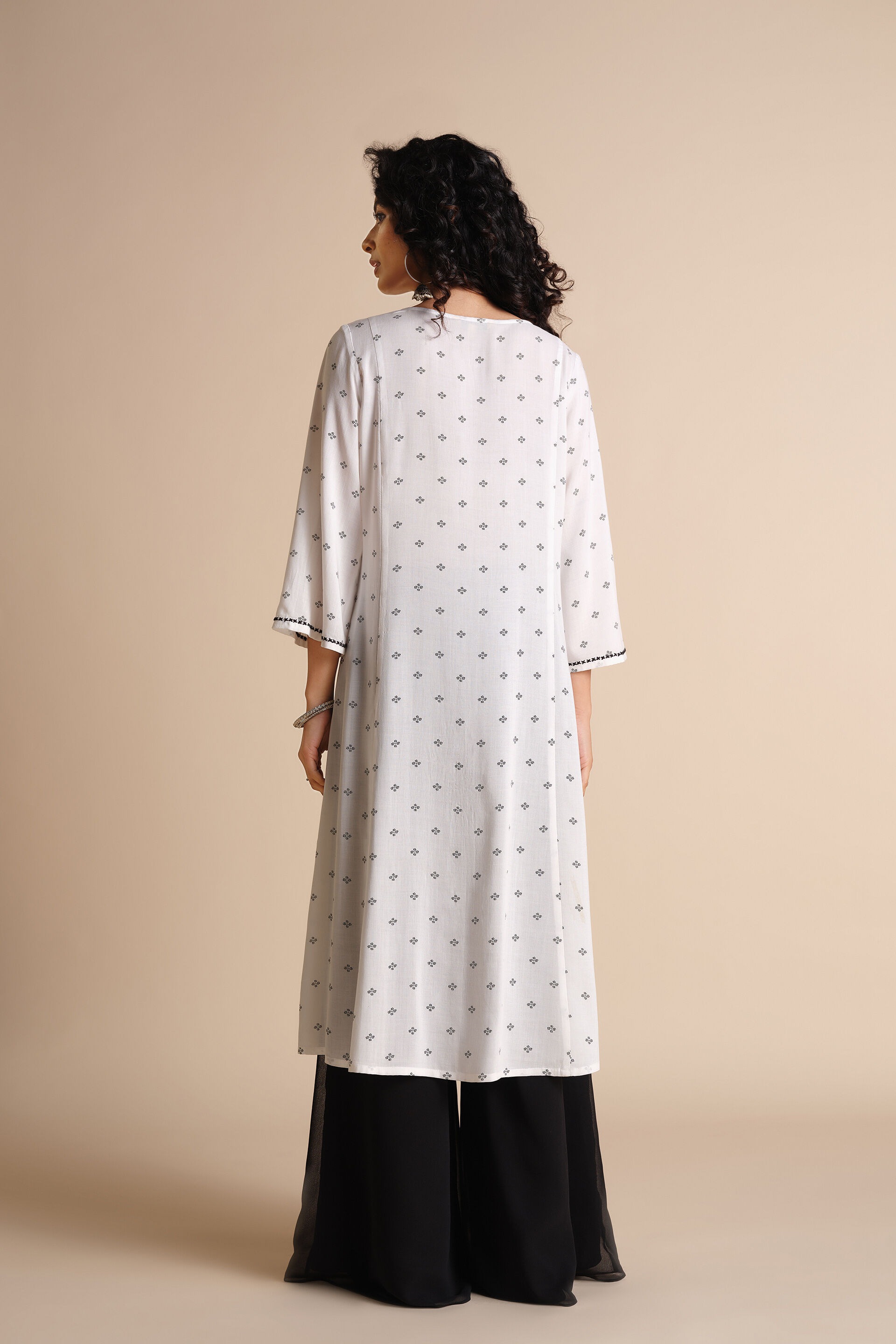 Mann Bhave Kurta, White, image 4